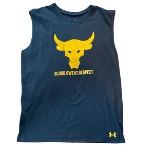 Dwayne The Rock Johnson Under Armour Blood Sweat Respect Sleeveless Shirt
